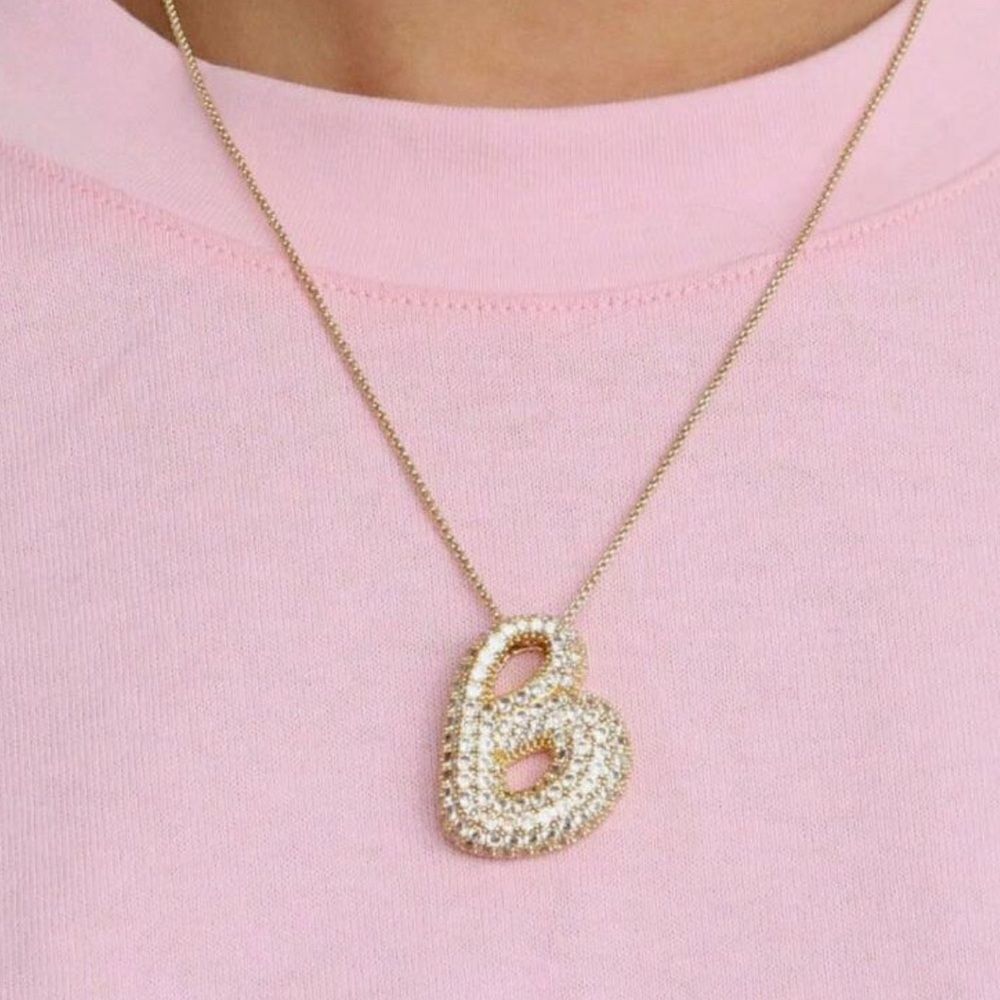 Ballon initials necklace M641